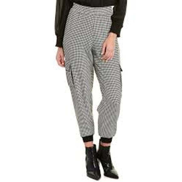 ALICE + OLIVIA Dede Houndstooth Cargo Jogger Pant (no size tag) small s - Picture 2 of 10
